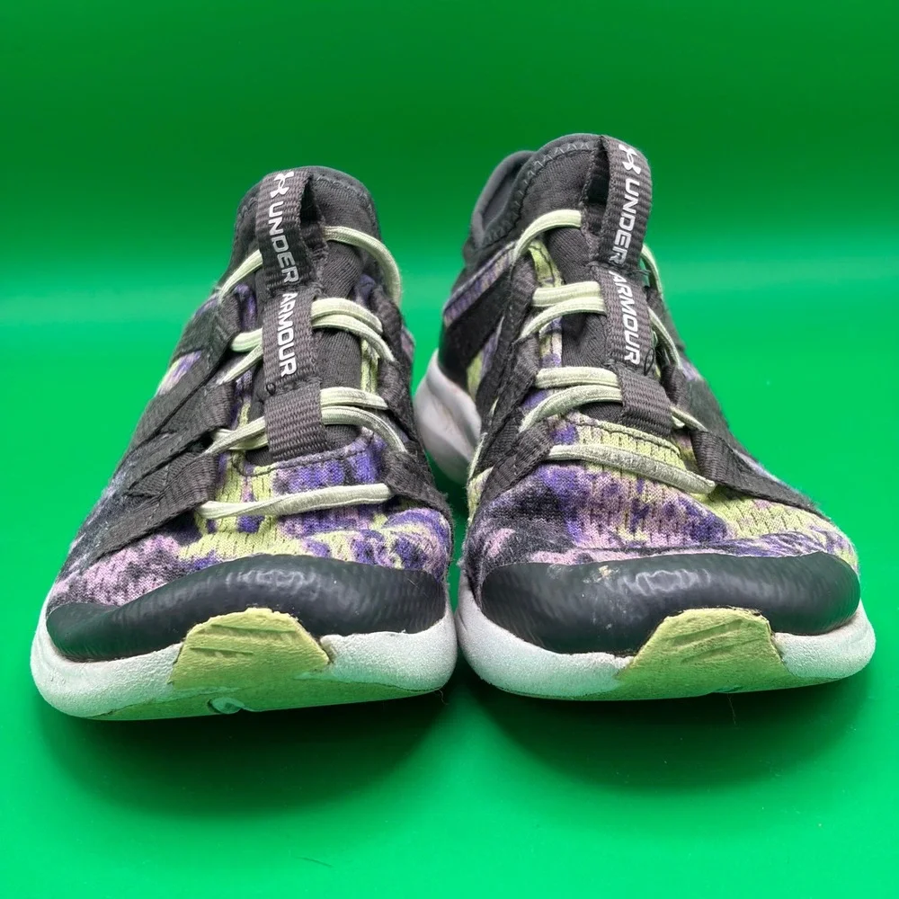 Under Armour Infinity 3 AL Tie Dye Sneakers Kids 1.5Y Gray/Purple Running Shoes
